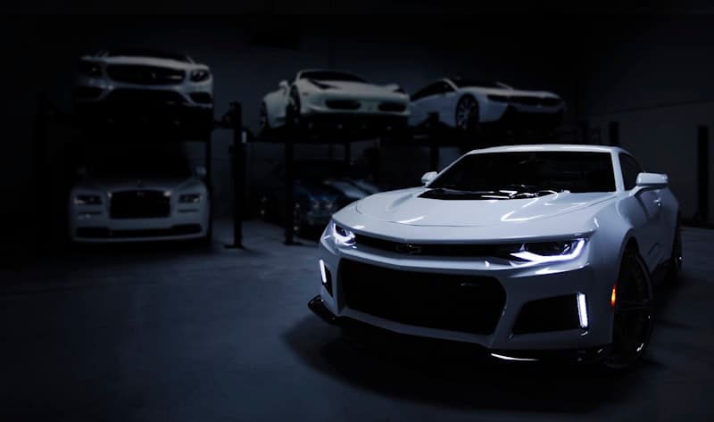 Close-up of premium car front grille